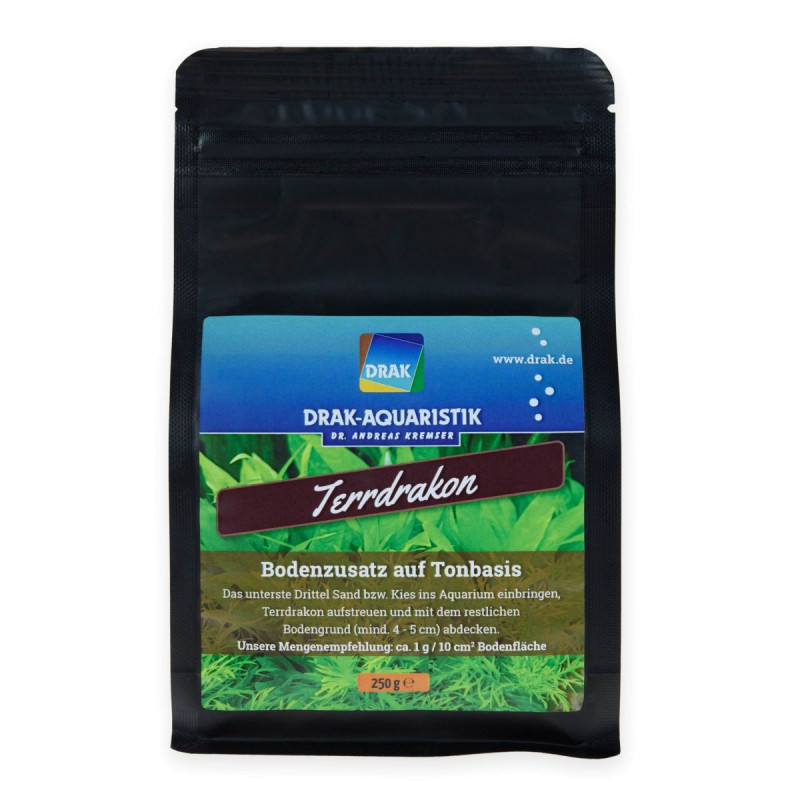 DRAK - Terrdrakon 500g - Substrato fertilizzante Argilla e Torba per la coltivazione delle Piante d'acquario